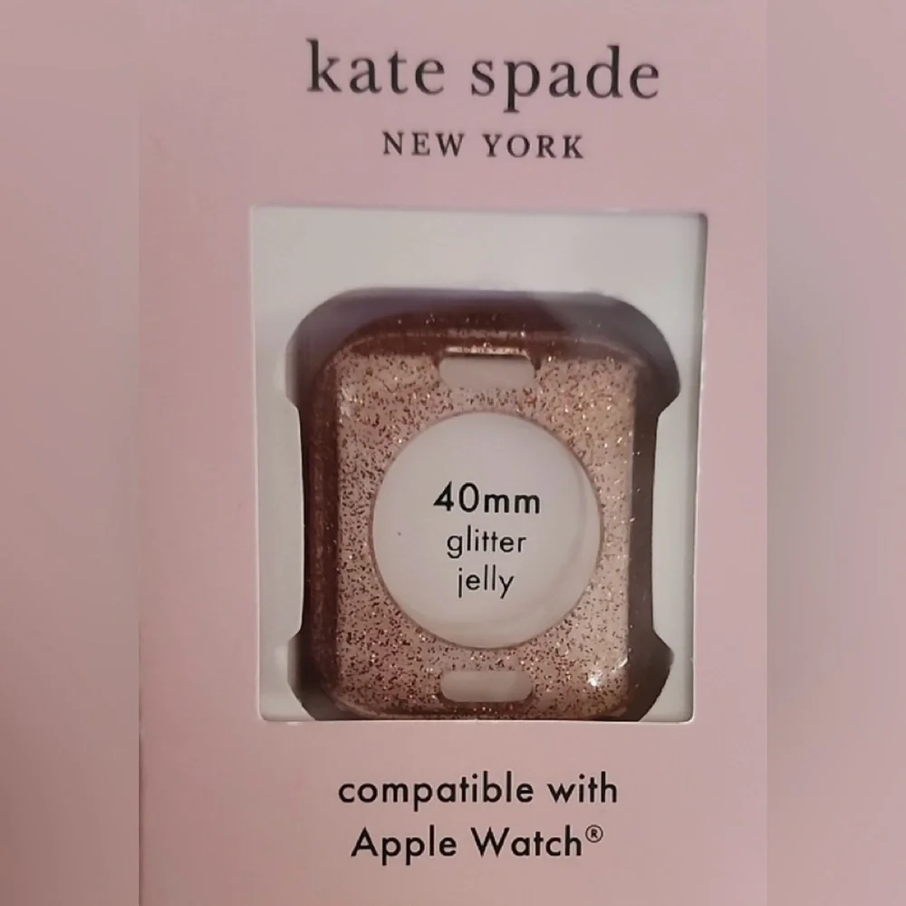 Kate Spade Rose Gold Glitter Jelly Watch Case